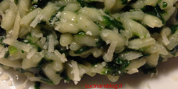 Ricetta del risotto agli spinaci e parmigiano reggiano